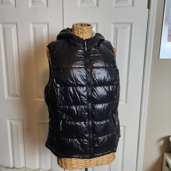 Tangerine Hooded Puffer Vest - Picture 3 of 6